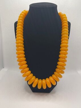 Bold Orange Bead Statement Necklace - Women Jewelry